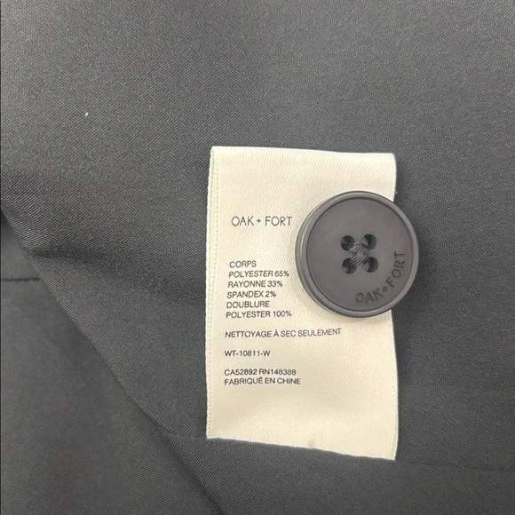 OAK + FORT Charcoal Cropped Blazer - Picture 5 of 9